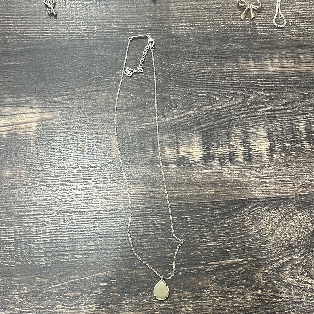 Kendra Scott Silver Necklace with Minimalist Charm